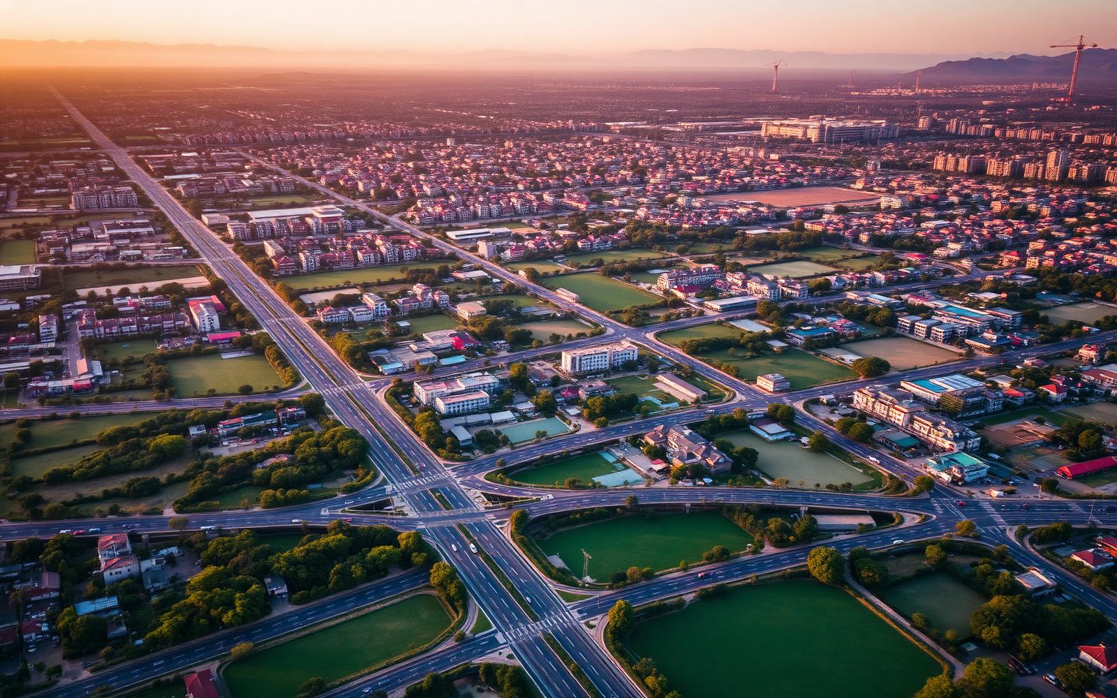 Aerial view of RVN growth corridor