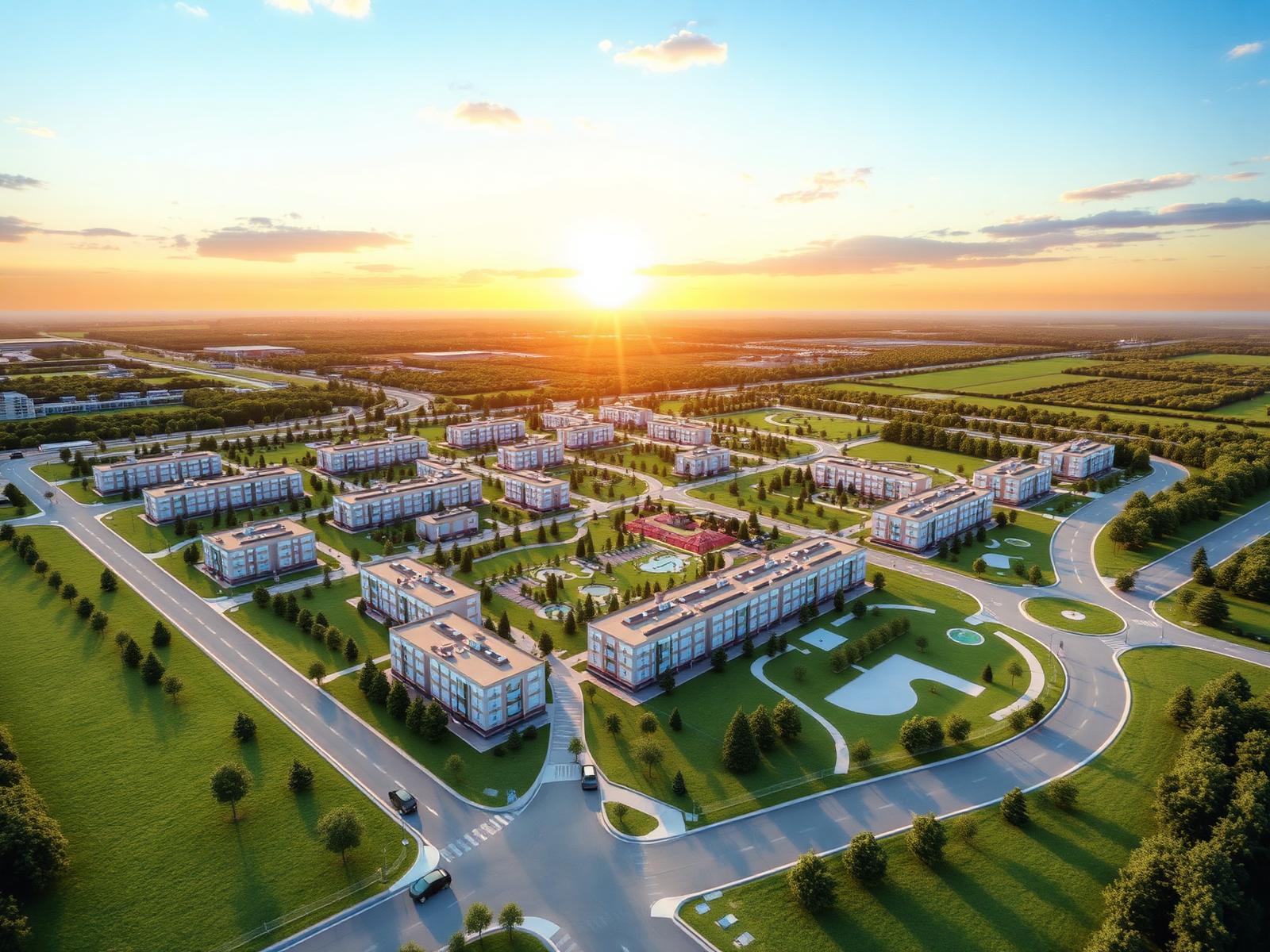 Aerial view of RVN masterplan
